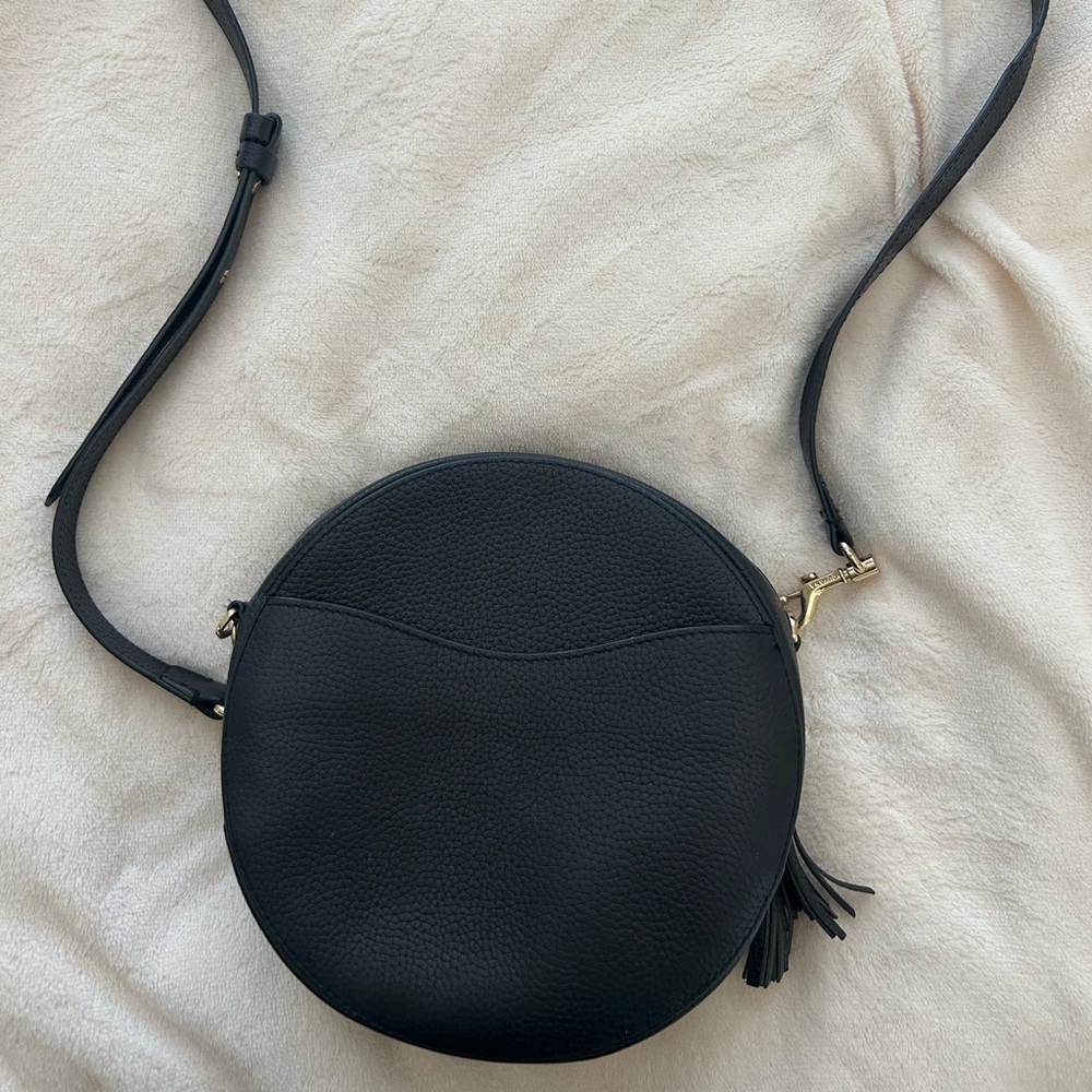 Cuyana Black Leather Crossbody Bag